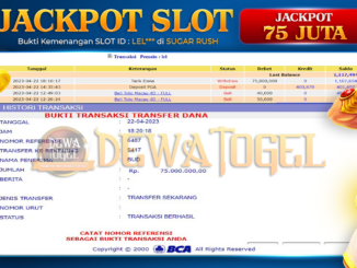 BUKTI JACKPOT DEWATOGEL #210